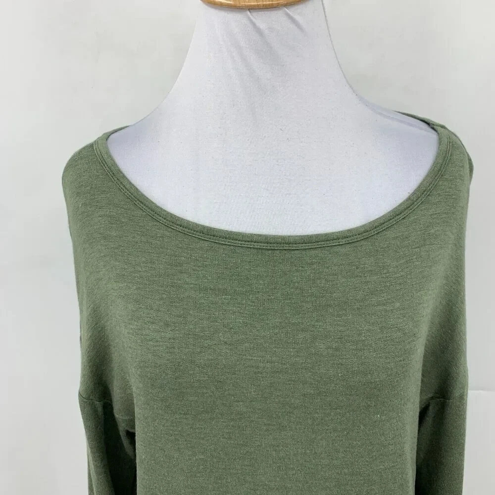 Saturday Sunday Sweater Womens XS Extra Small Ivy Knit Boat Neck Micro Fleece